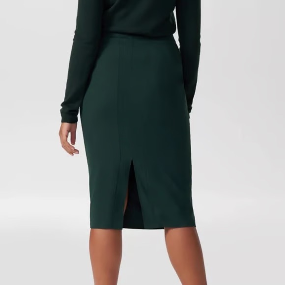 Universal Standard Lynn Luxe Skirt In Scarab Green Pencil NWT 4X XS - Picture 3 of 9